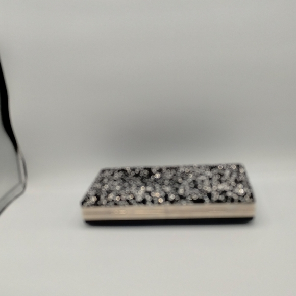 Women's black glitter clutch bag - Picture 9 of 13